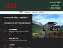 Tablet Screenshot of hillsautosales.us